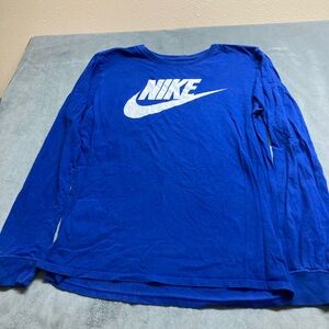 The Nike Tee Long Sleeve Medium Blue